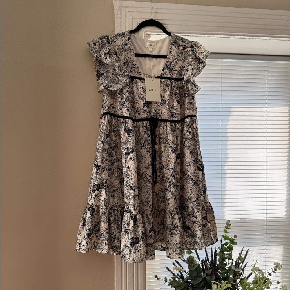 Bohme Kennie Floral Mini Dress medium BNWT